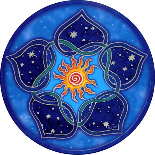Solar Lotus Window Sticker - WST-S23