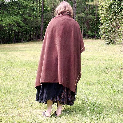Dark Brown Viking Cloak with Trim - CLK-113 picture