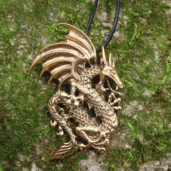 Bronze Dragon Pendant - PBZ-332 picture