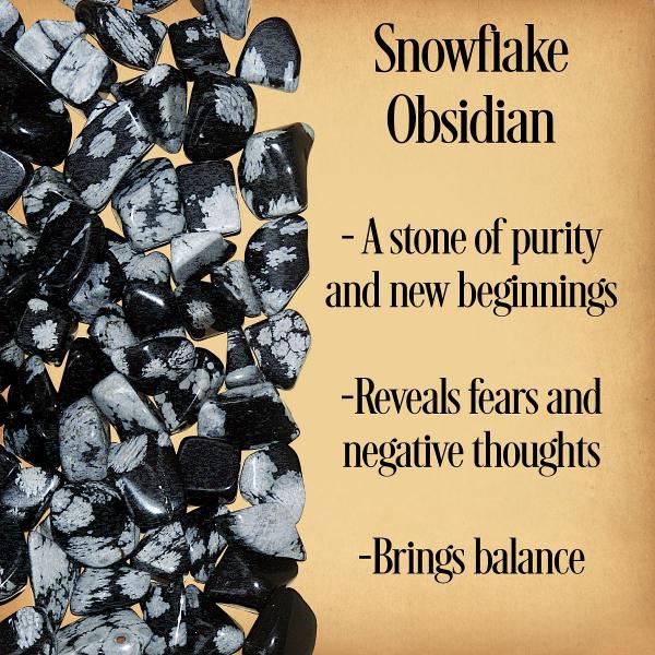 Snowflake Obsidian Tumbled Gemstones - CRY-SNO picture