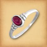 Silver Garnet Simplicity Ring - RSS-179