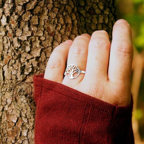 Silver Tree Ring - RSS-2740 picture