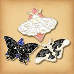 Set of Three Moth Enamel Pins - PIN-192