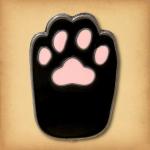 Black Cat's Paw Enamel Pin - PIN-124