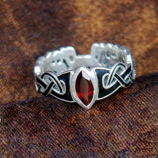 Silver Celtic Fire Ring - RSS-159 picture