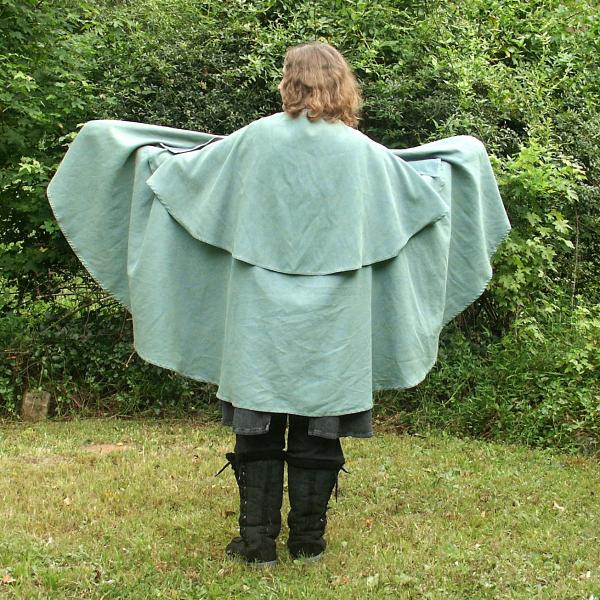 Half Circle Aqua Blue Cape with Capelet - CLK-115 picture