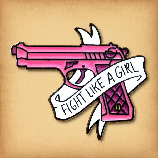 Pink Pistol Enamel Pin - PIN-136