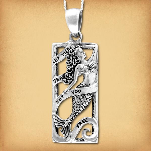 Silver Mermaid Pendant - PSS-G250 picture