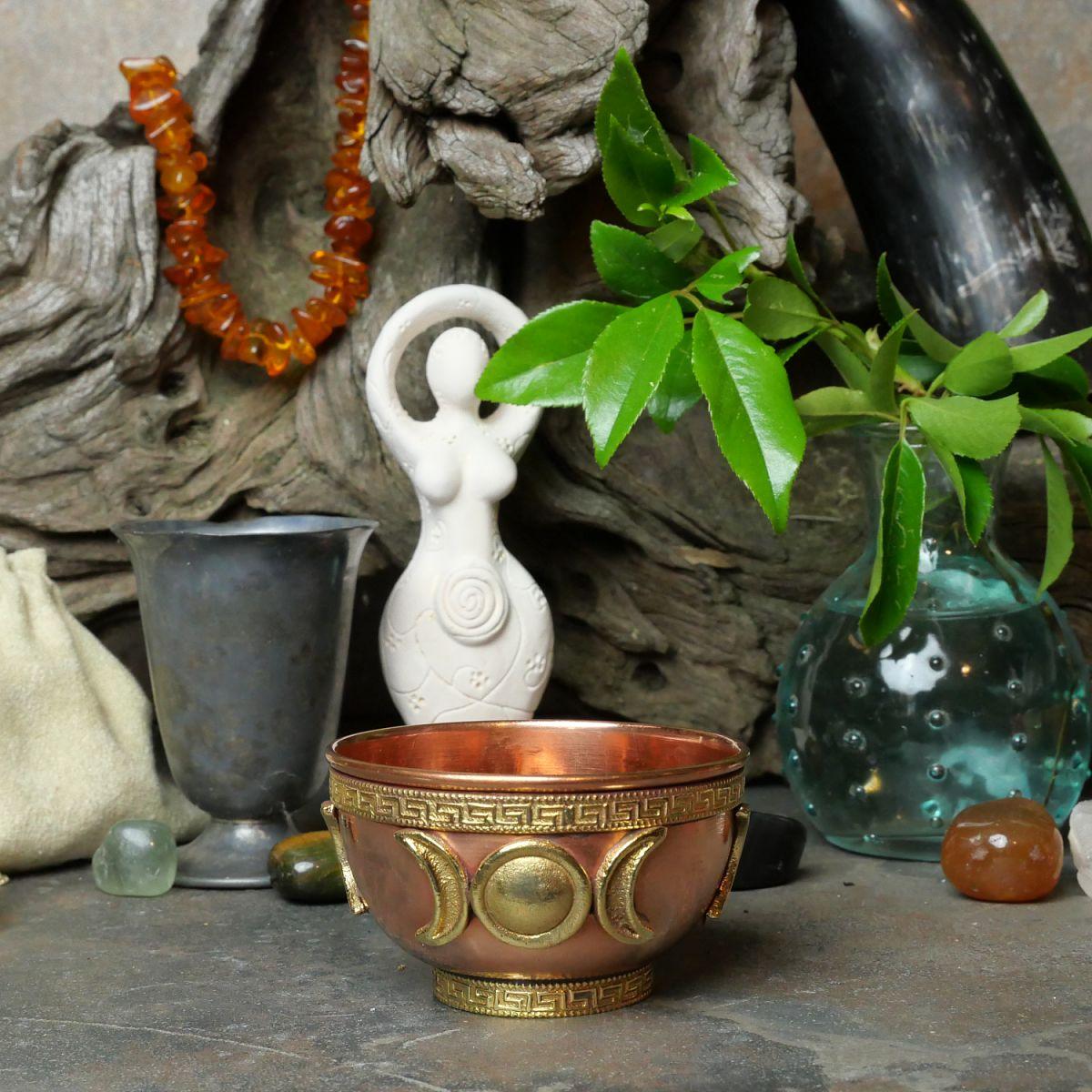 Triple Moon Copper Bowl - BOL-90006 picture