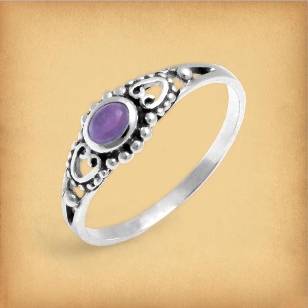 Silver Victorian Amethyst Ring - RSS-R499 picture