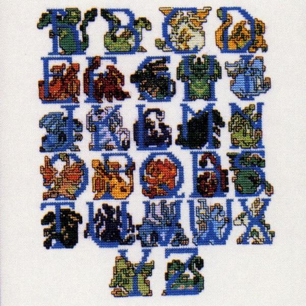 Dragon Alphabet Cross Stitch Pattern - SDD-049