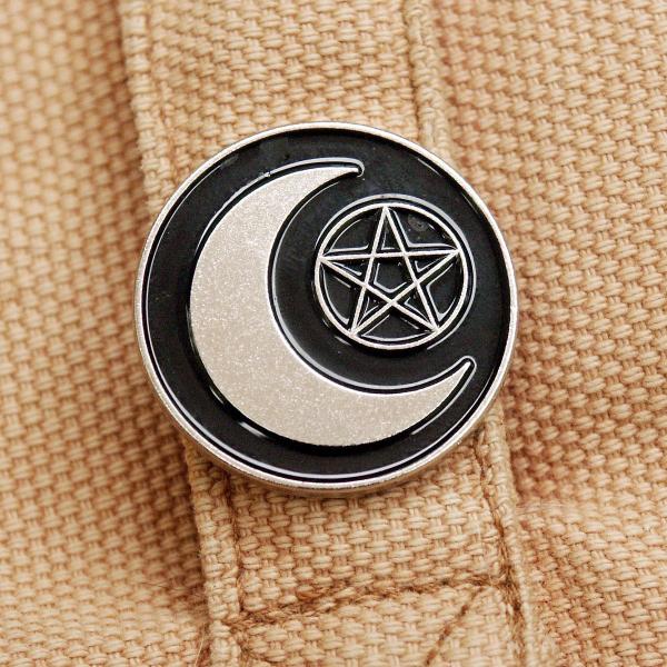 Crescent and Star Enamel Pin - PIN-014 picture