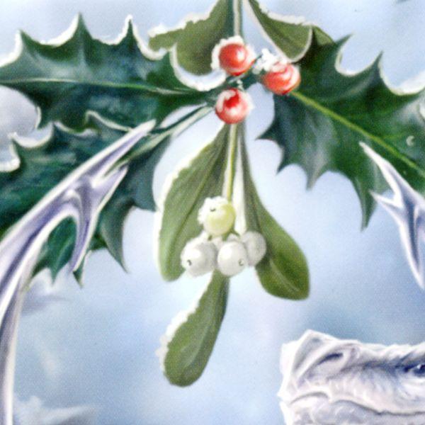 Snow Dragon Yule Card - CRD-AN11 picture