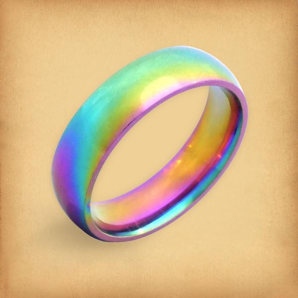 Rainbow Stainless Steel Ring - RST-A206