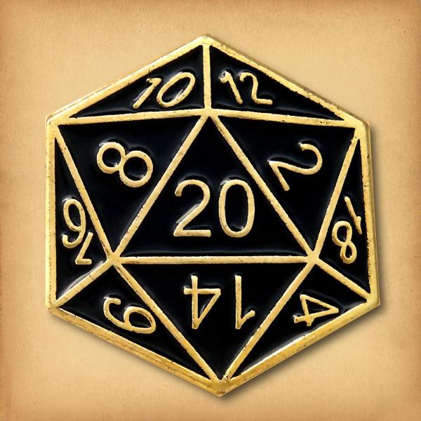 d20 Enamel Pin - PIN-042 picture