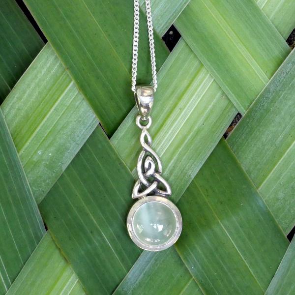 Silver Celtic Moonstone Pendant - PSS-306 picture