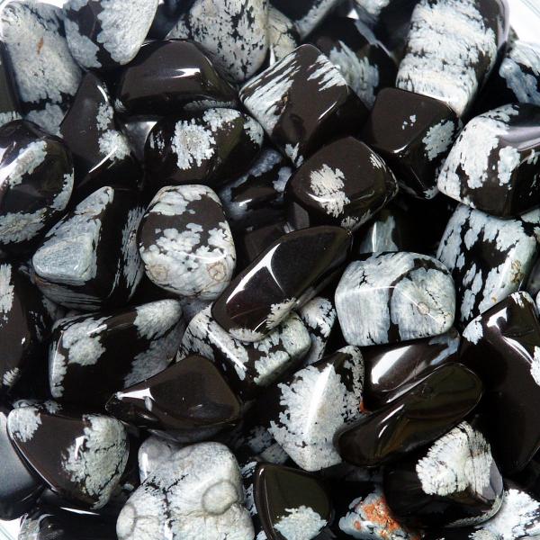 Snowflake Obsidian Tumbled Gemstones - CRY-SNO picture