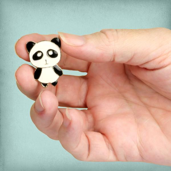 Cute Panda Enamel Pin - PIN-100 picture