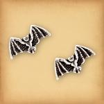 Silver Bat Stud Earrings - ESS-645