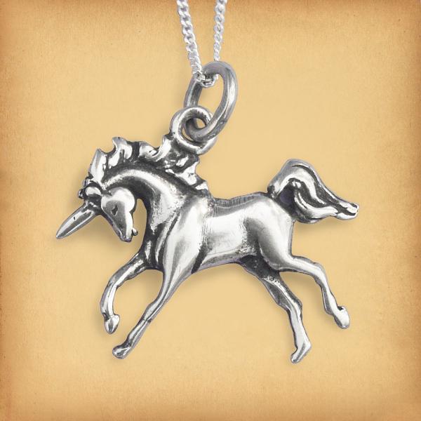 Silver Unicorn Pendant - PSS-128