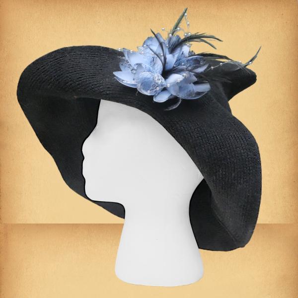 Midnight Moonflower Witch Hat - HAT-104