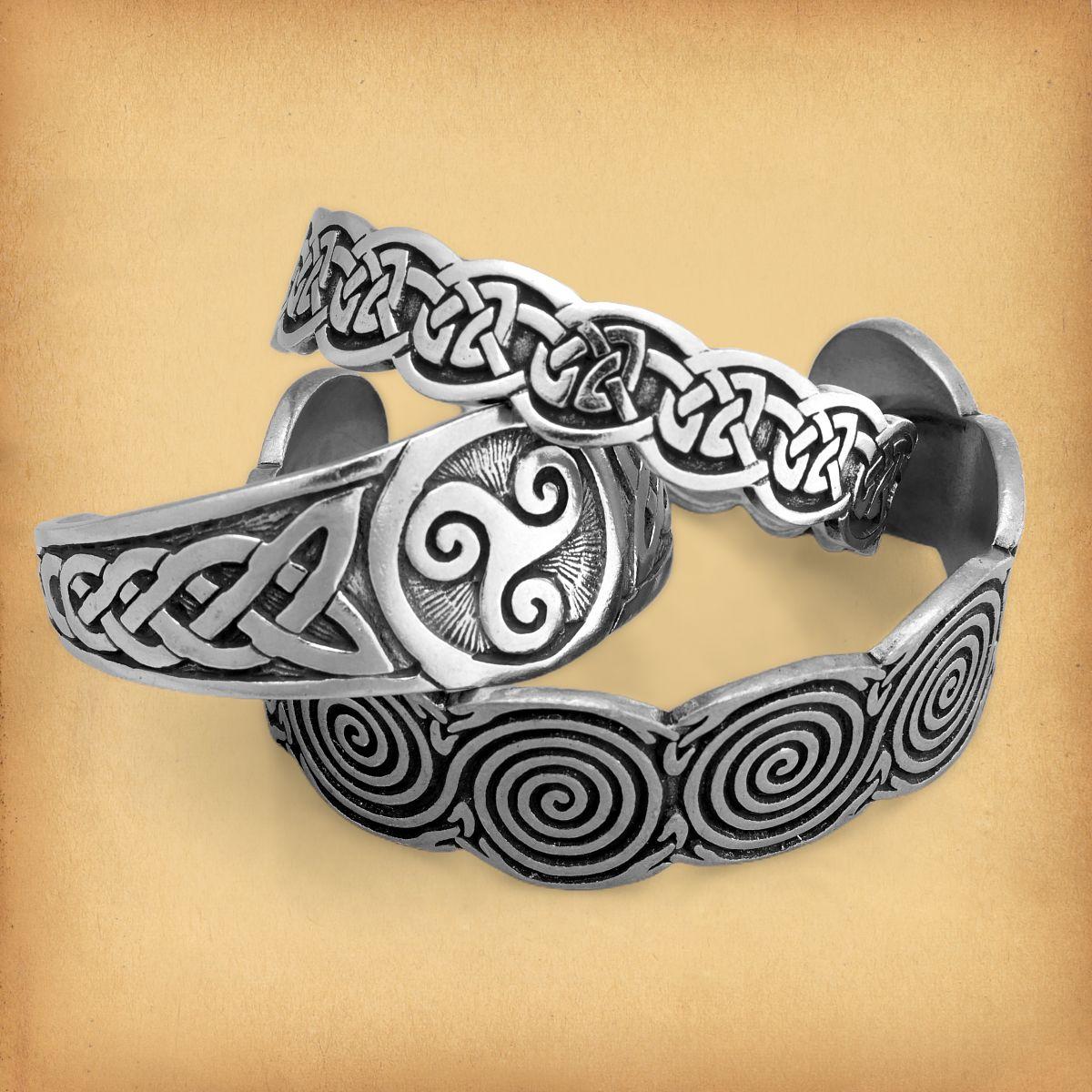 Celtic Triskele Pewter Bracelet - BRC-207 picture