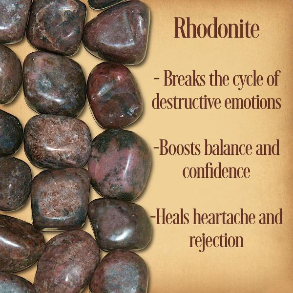 Rhodonite Tumbled Gemstones - CRY-RHO picture