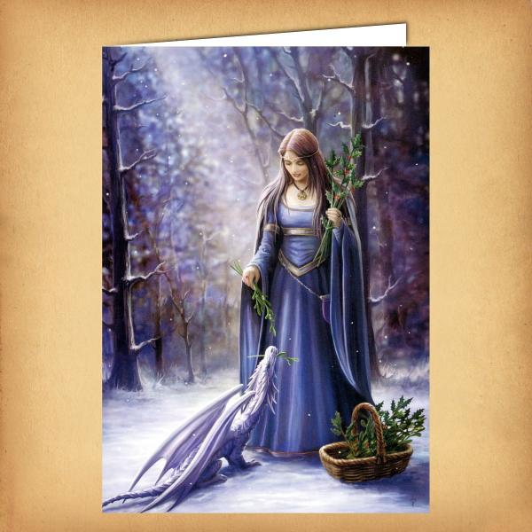 Solstice Gathering Yule Card - CRD-AN41 picture