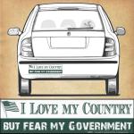 "I Love my Country - But Fear&hellip;" Bumper Sticker - BMP-560