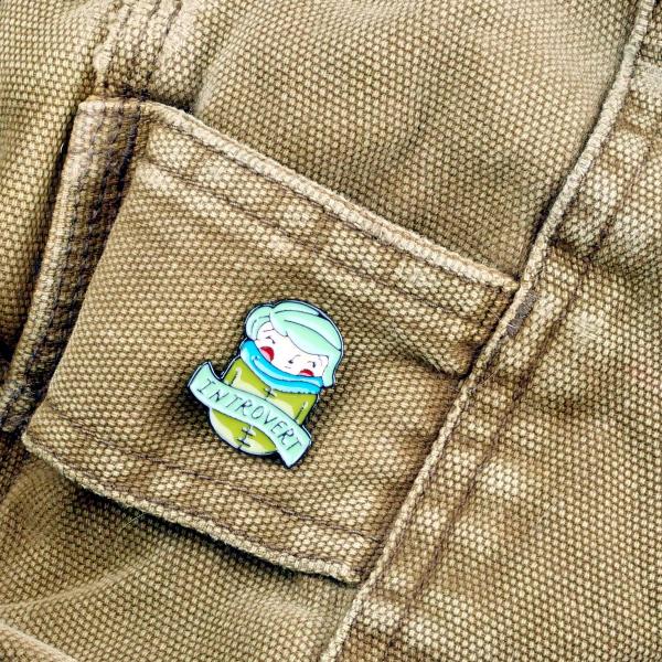 Introvert Enamel Pin - PIN-046 picture