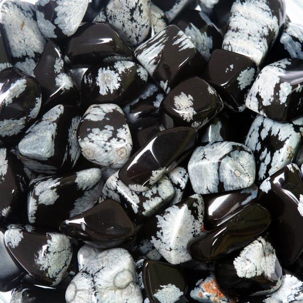 Tumbled Snowflake Obsidian Gemstones - CRY-SNO