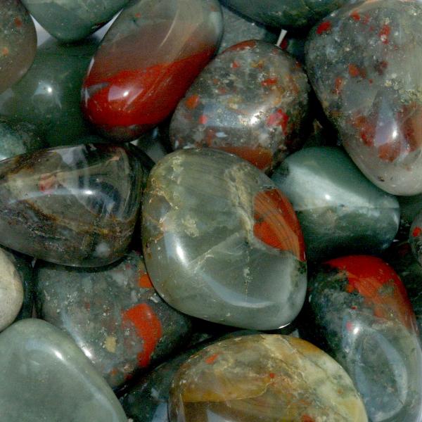 Tumbled Bloodstone Gemstones - CRY-BLD
