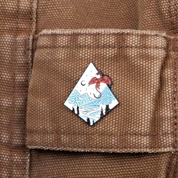 Dragon Mountains Enamel Pin - PIN-110 picture