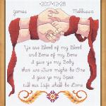 Handfasting Keepsake Cross Stitch Pattern - SIA-998