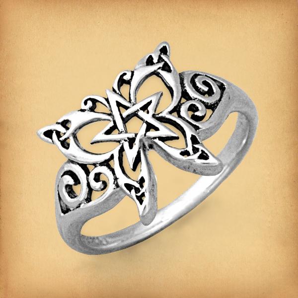 Silver Celtic Butterfly Ring - RSS-337 picture