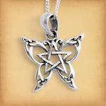 Silver Petite Celtic Butterfly Pendant - PSS-610