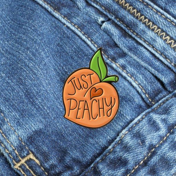 "Just Peachy" Enamel Pin - PIN-102 picture