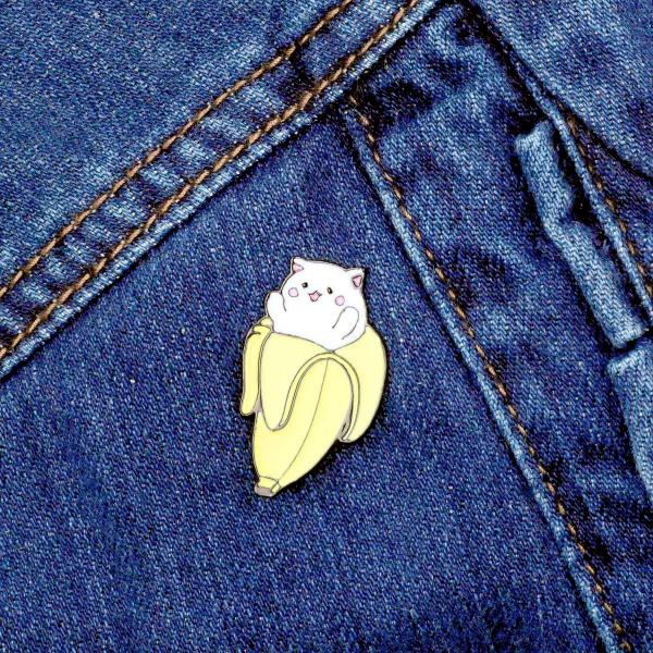 Bananya Cat Enamel Pin - PIN-128 picture