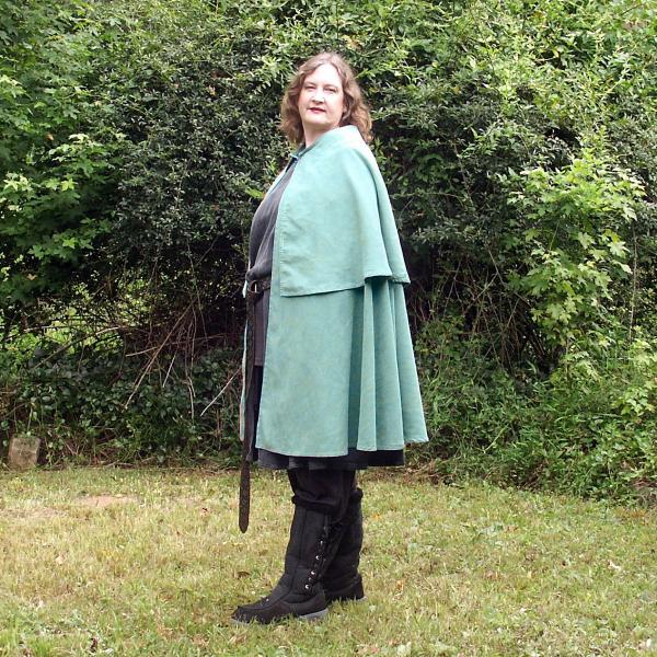 Half Circle Aqua Blue Cape with Capelet - CLK-115 picture