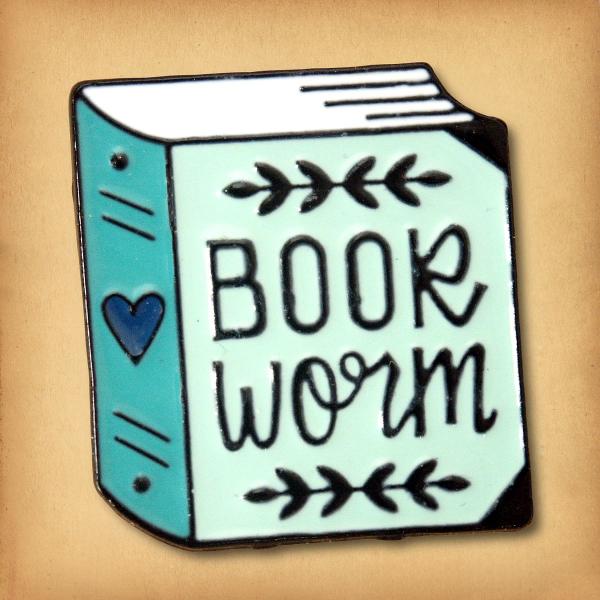 "Book Worm" Enamel Pin - PIN-068 picture