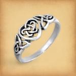 Silver Celtic Heart Ring - RSS-2554