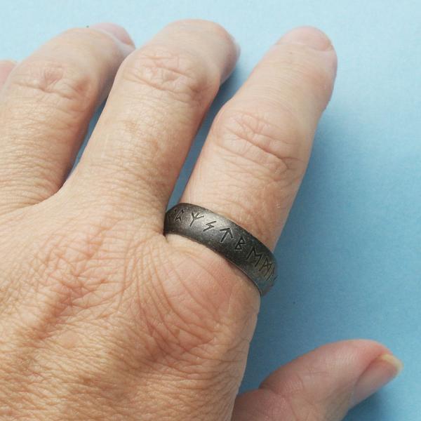 Stainless Steel Odin's Runes Ring - RST-A455 picture