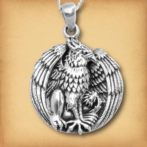 Silver Regal Gryphon Pendant - *Clearance* - PSS-870 picture