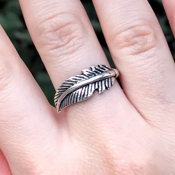 Silver Feather Ring - RSS-2965 picture