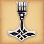 Silver Celtic Thor's Hammer Pendant - PSS-113