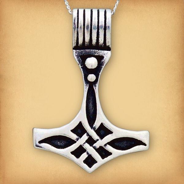 Silver Celtic Thor's Hammer Pendant - PSS-113