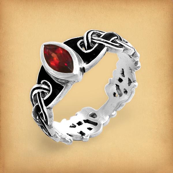 Silver Celtic Fire Ring - RSS-159 picture