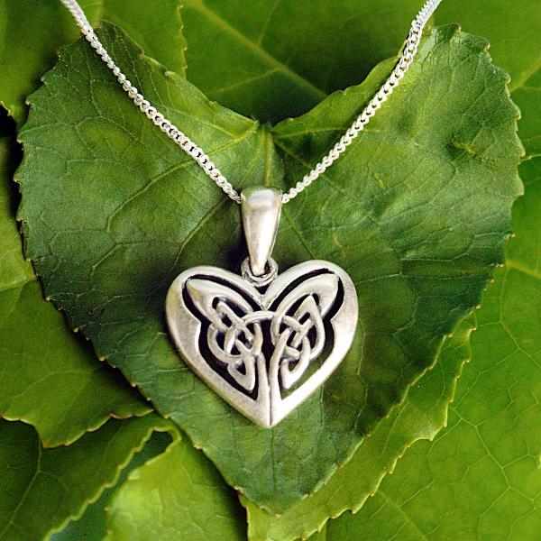 Silver Celtic Heart Pendant - PSS-490 picture