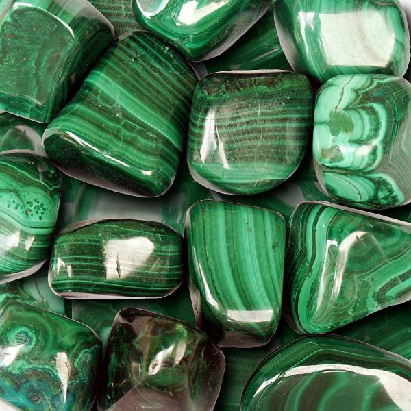 Malachite Tumbled Gemstones - CRY-MAL picture