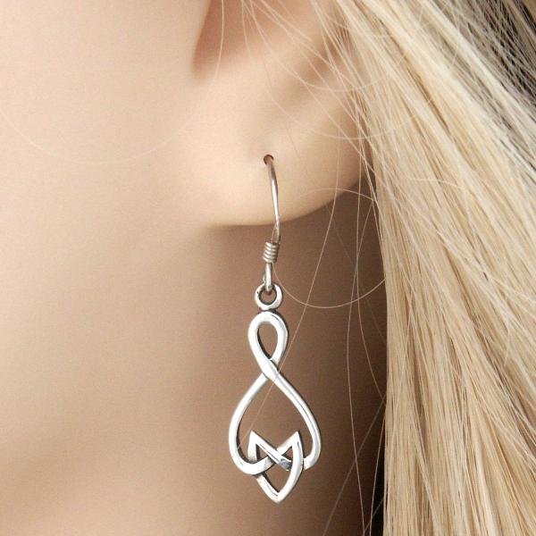 Silver Celtic Arrowhead Earrings - ESS-411 picture